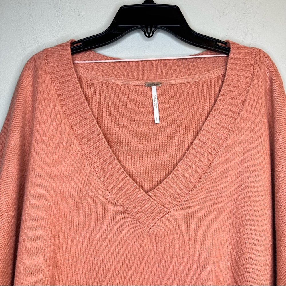 NWT Free People Orion A Line Tunic Sweater Stretch On / Off Shoulder Rose Sz S - Picture 4 of 7